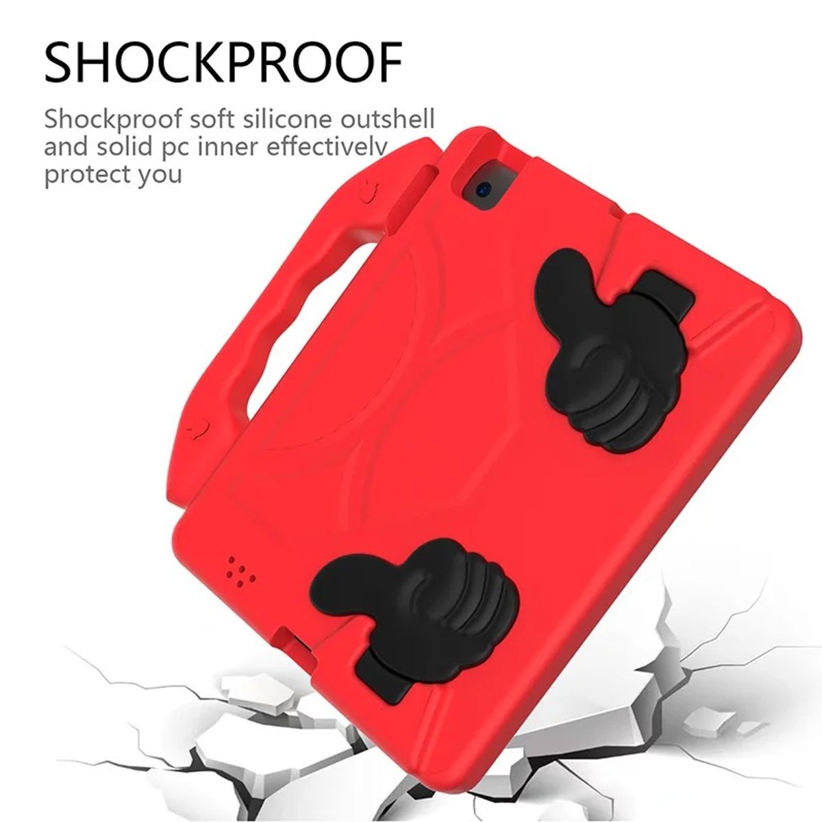 FUNDAANTIGOLPES - Funda de Goma con Diseño Like para Tablet Lenovo M10 5G Rojo