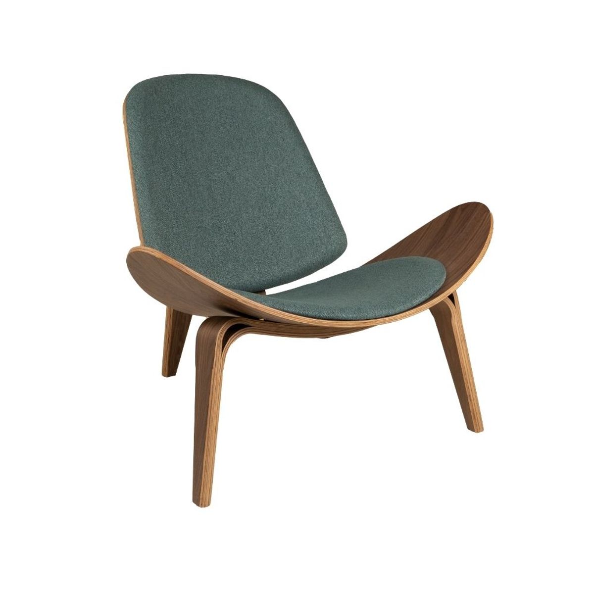 NIHM - Butaca de Madera y Tela Hansen Verde