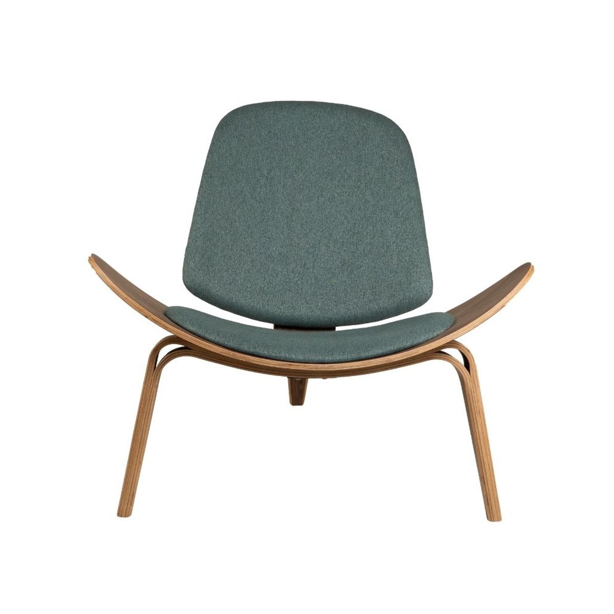 NIHM - Butaca de Madera y Tela Hansen Verde