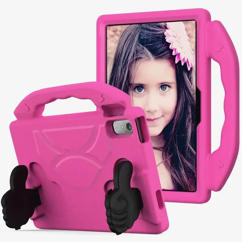 FUNDAANTIGOLPES - Funda de Goma con Diseño Like para Tablet Lenovo M10 5G Fucsia