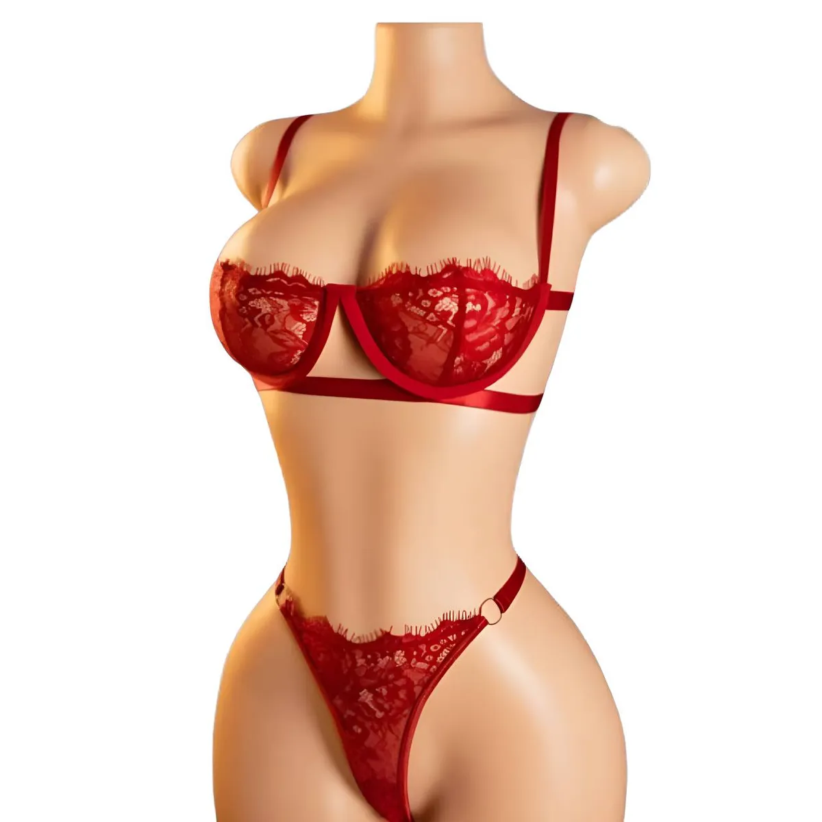NO LOGO - Lencería Sexy De Brasier De Encaje Floral Conjunto