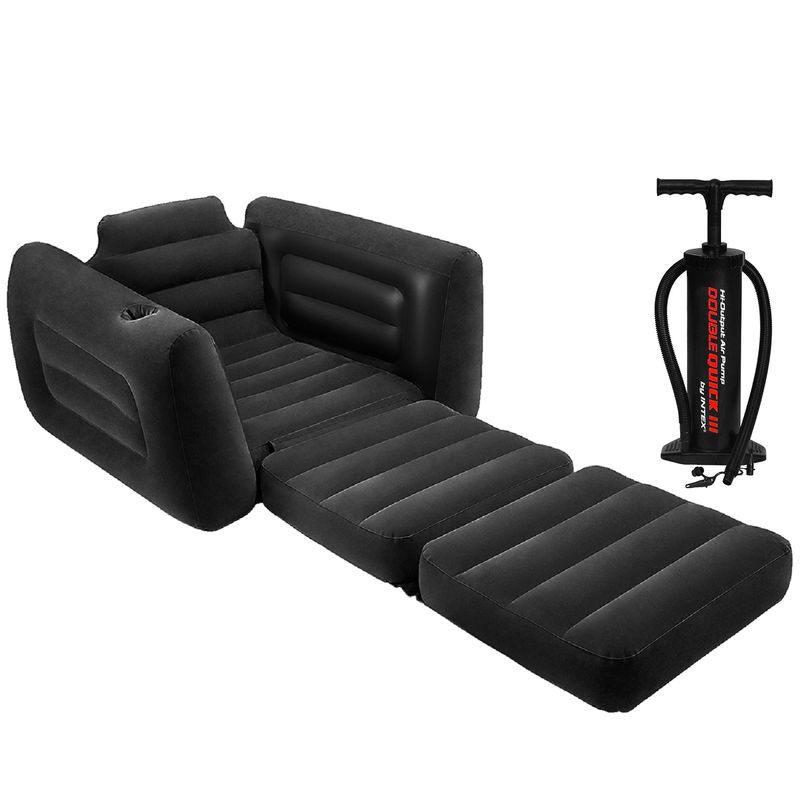 INTEX - Combo Sofá Cama Personal Super Inflador Confortable