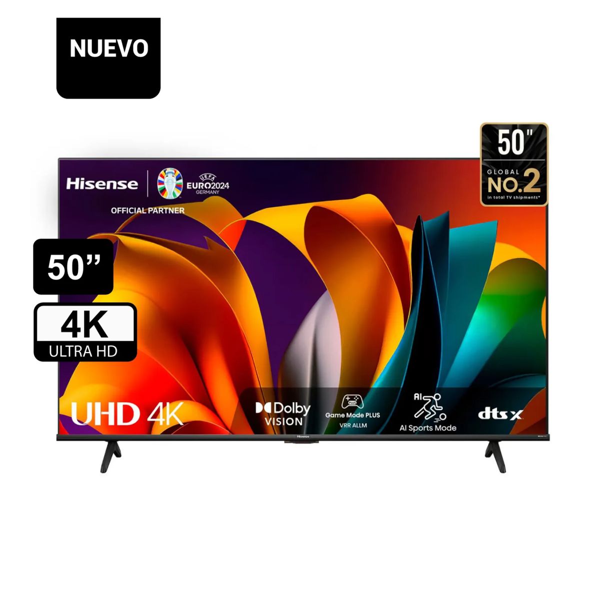 HISENSE - Televisor Hisense Led 50 Smart UHD 4K VIDAA 50A6N 2024