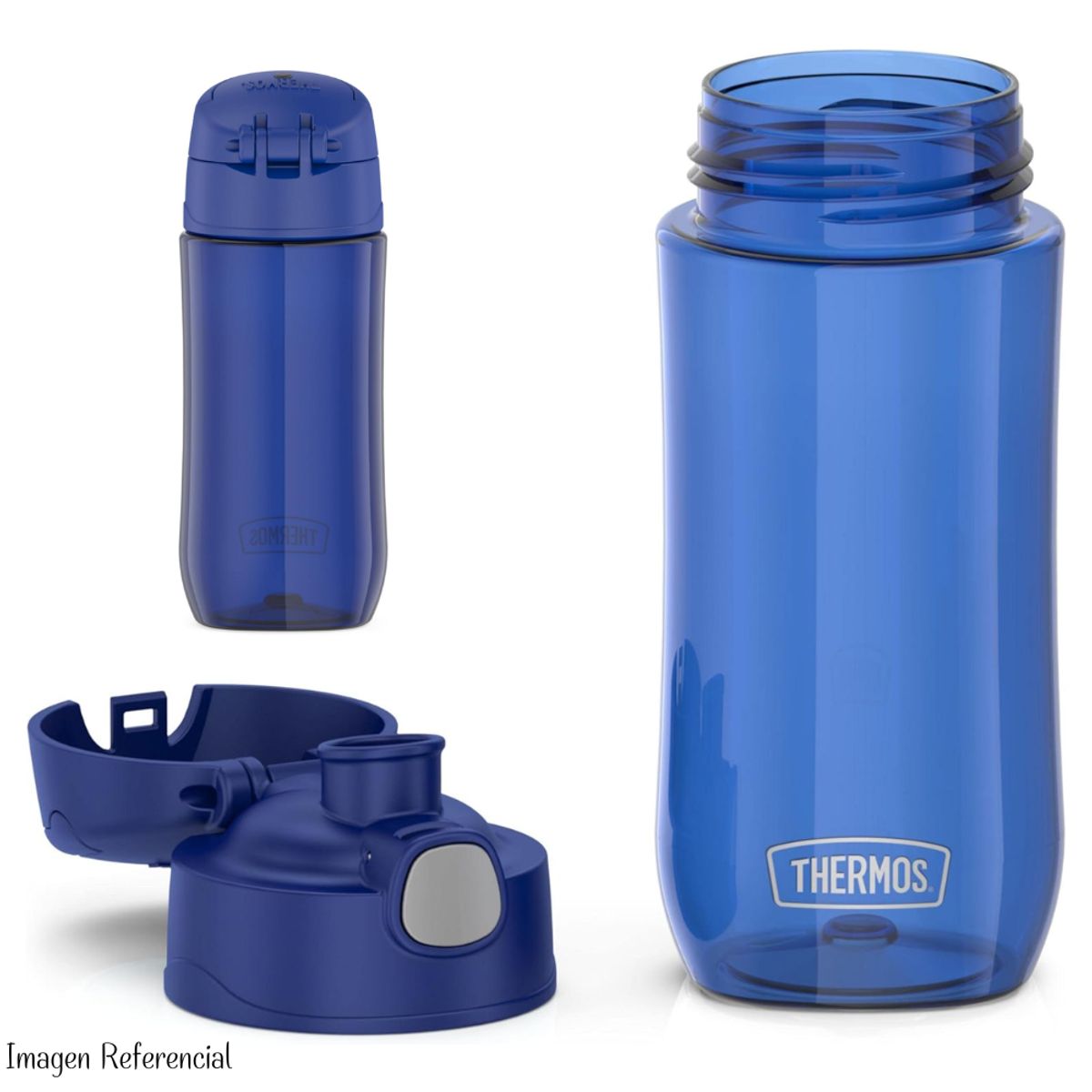THERMOS - Tomatodo Thermos Transparente de 470 ml - Azul
