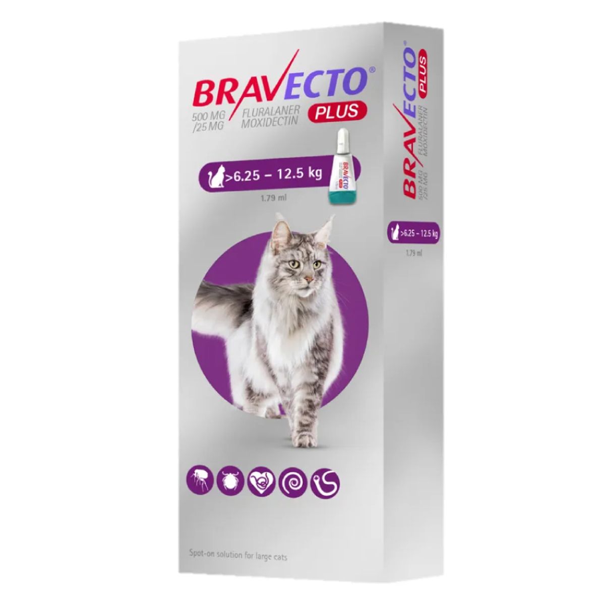 BRAVECTO - Bravecto Plus para gatos 6,25kg  - 1,25kg
