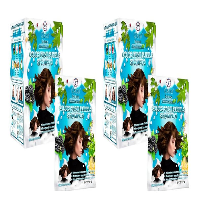 DEXE - 2 Shampoo Medium Brown Marrón Medio - Dexe 25ml x 10