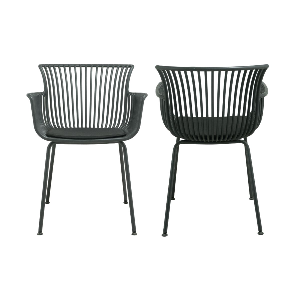 NIHM - Silla Comedor de Polipropileno Jai-Alai Gris