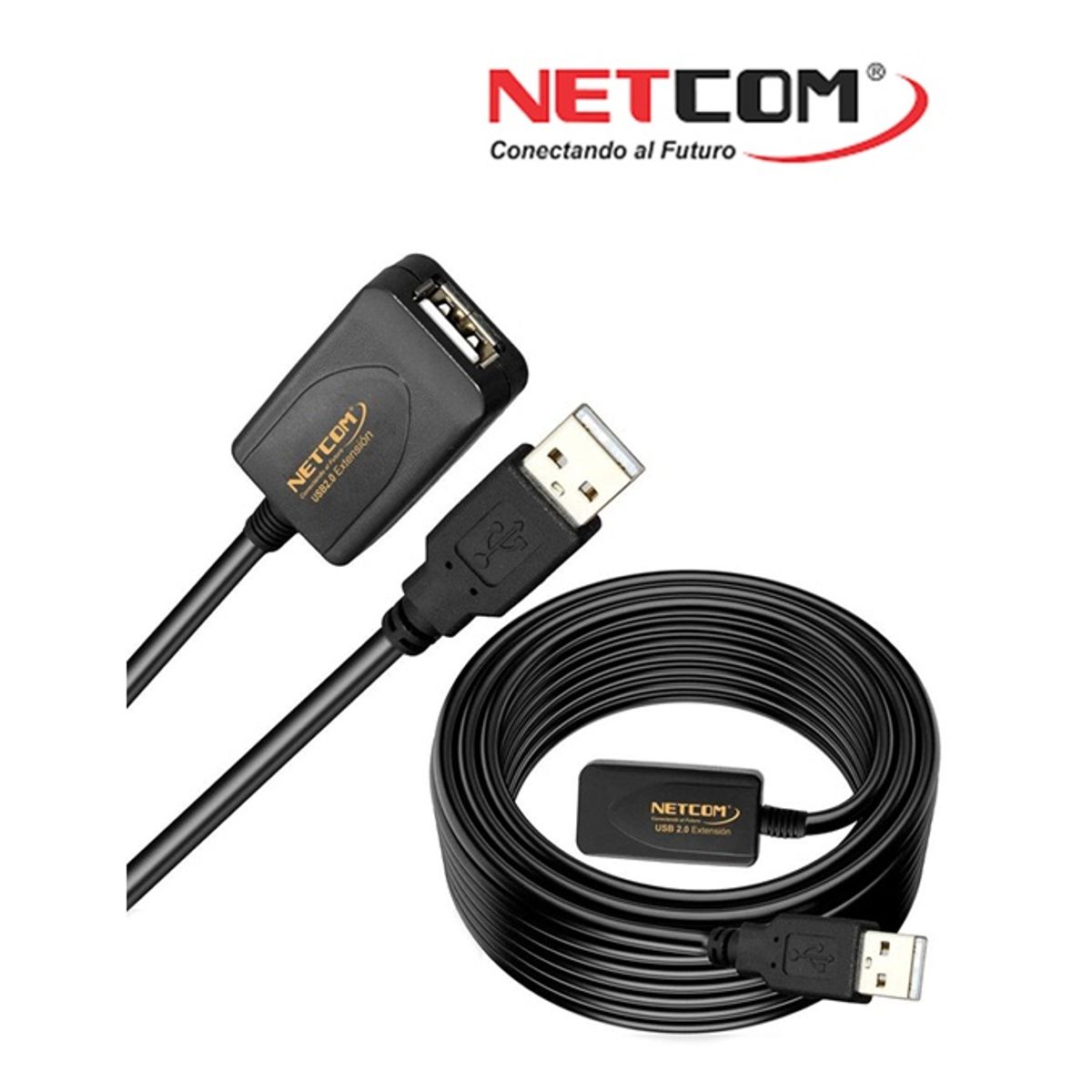 NETCOM - Cable Extensión USB 2.0 Activo Netcom de 15 Metros