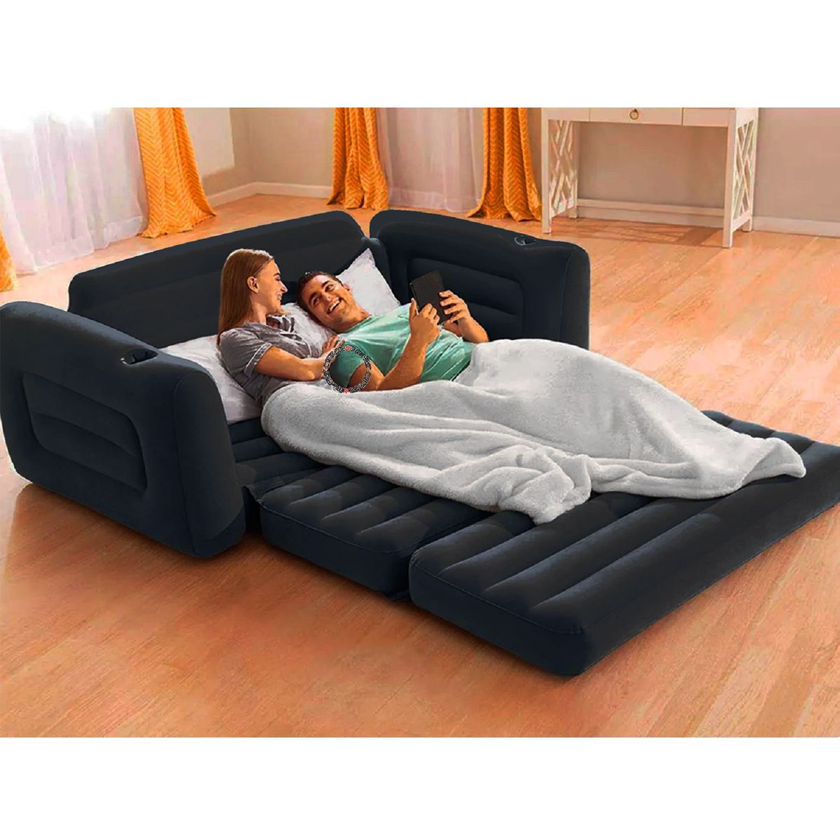 INTEX - Combo Sofá Cama Doble Super Inflador Confortable