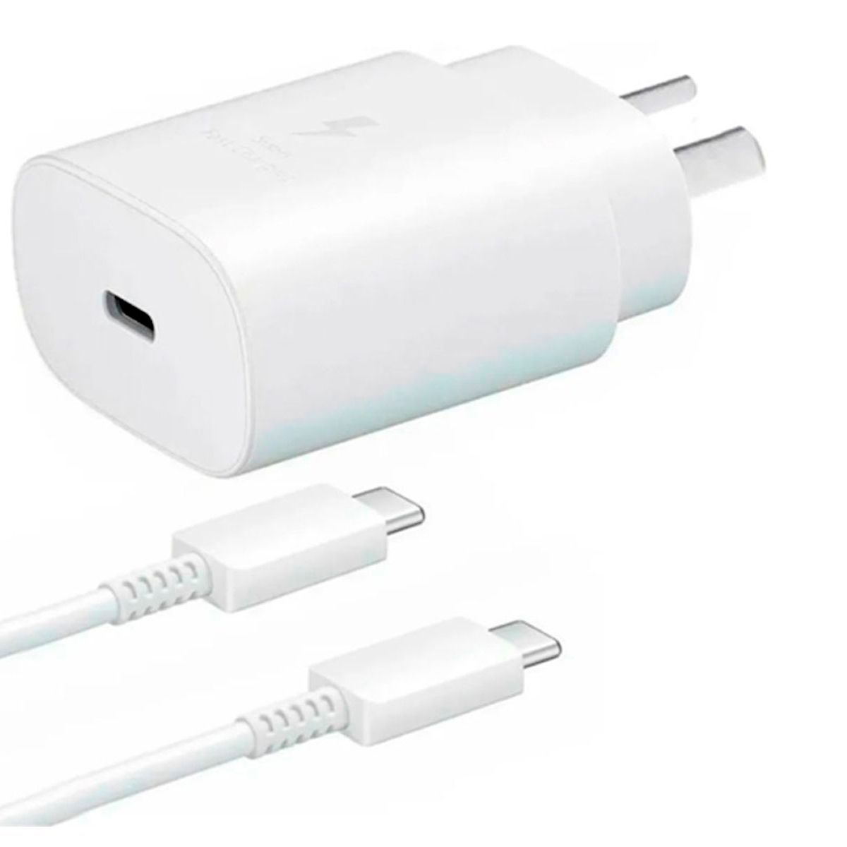 SAMSUNG - Cargador Samsung 25W Cable C A C Completo para  A55 A56 Blanco