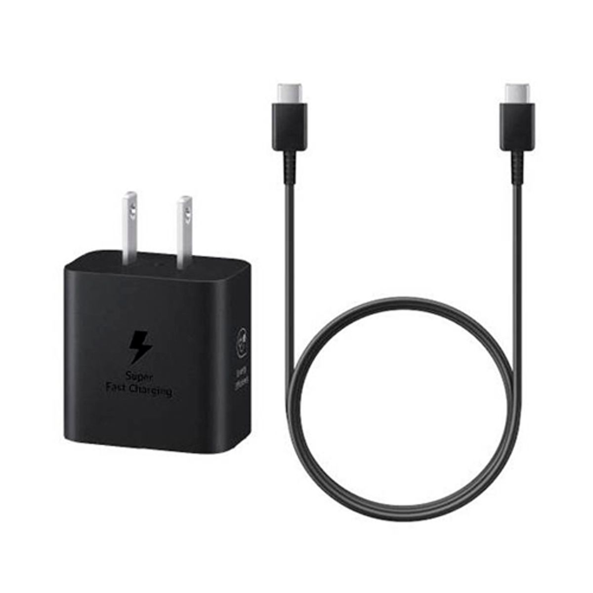 SAMSUNG - Cargador Con Cable Samsung 25w Gan Galaxy A55 A56 Negro