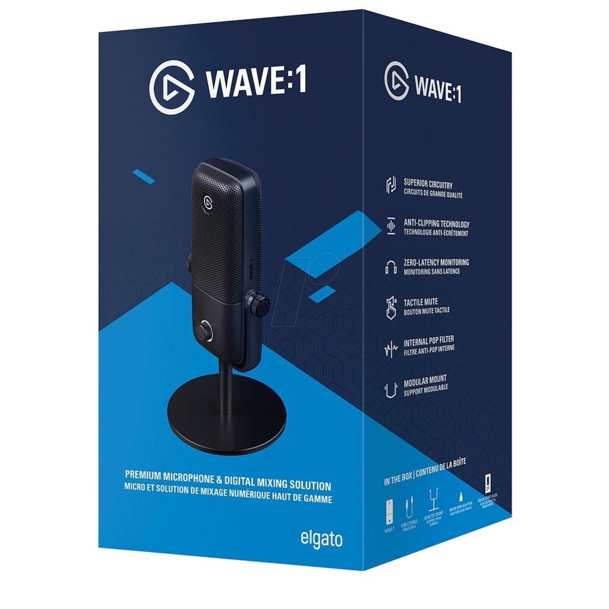 ELGATO - Micrófono Condensador Elgato WAVE 1 usb antidistorsión