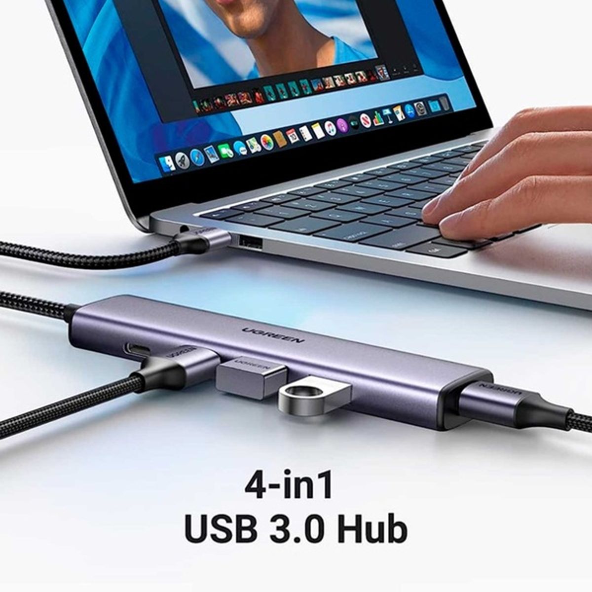 UGREEN - Adaptador Hub Ugreen de 4 puertos USB 3.0