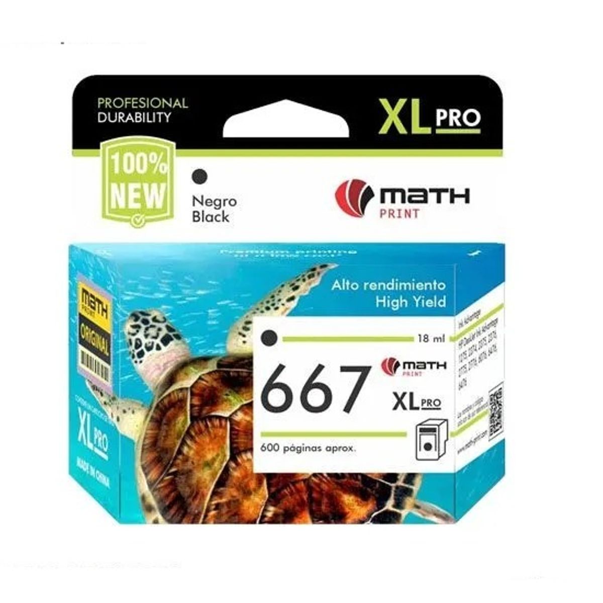 GENERICO - Tinta Compatible 667XL Negro HP 3YM81AL DJ 60006400