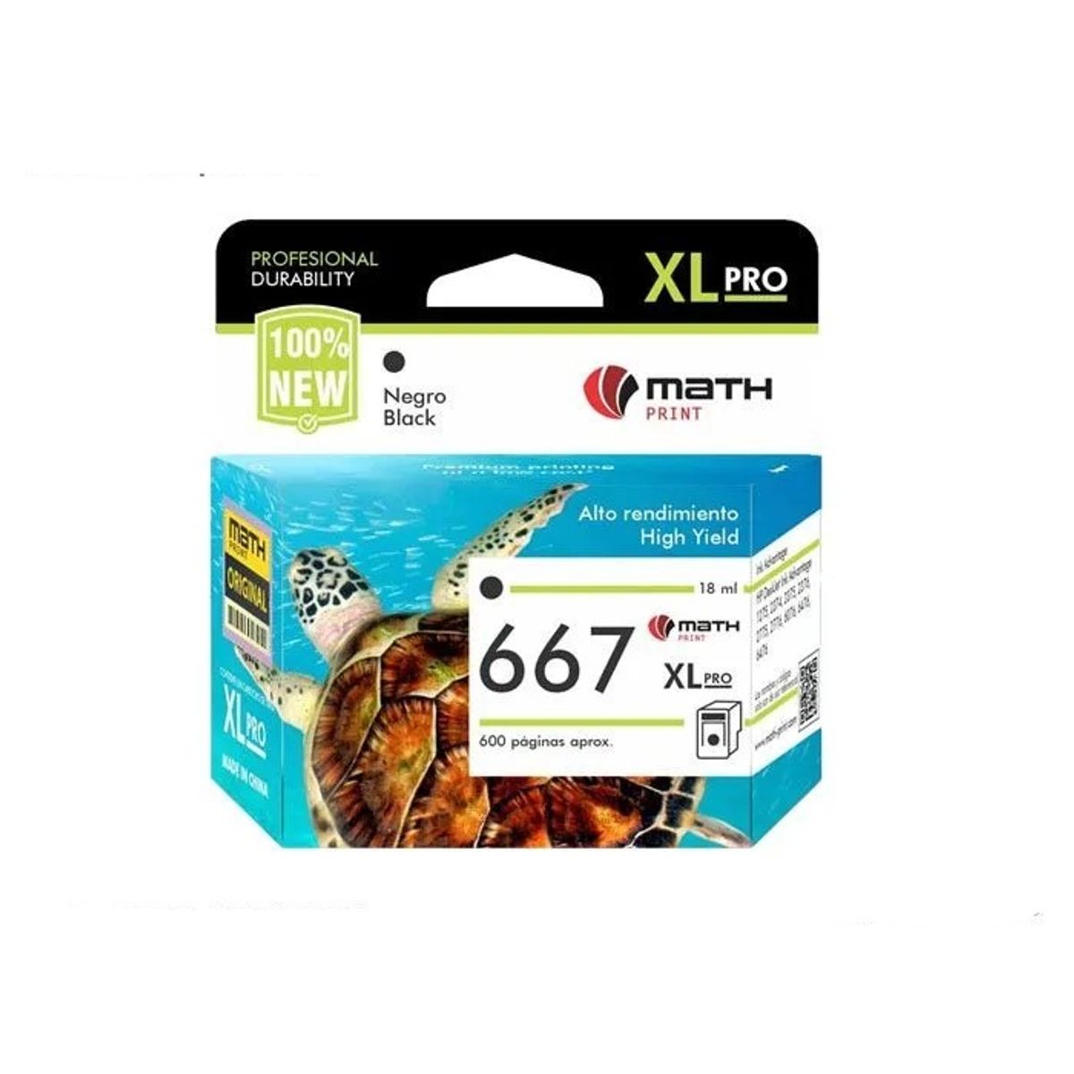 GENERICO - Tinta Compatible 667XL Negro HP 3YM81AL DJ 60006400