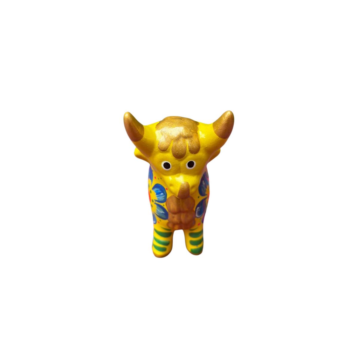 ACHALLAY ARTESANIA DE BARRO - Torito de Pucara 12 cm Amarillo