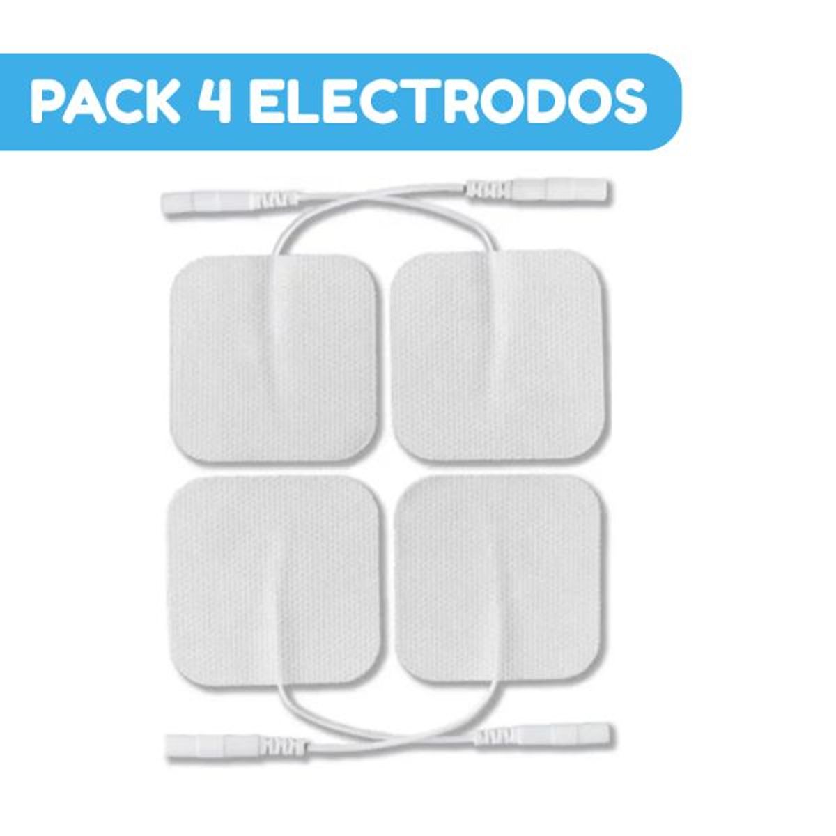 GENERICO - Pack de 4 Electrodos Premium de 5'' x 5'' compatible con TENS