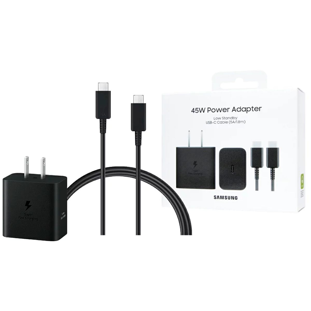 SAMSUNG - Cargador Samsung 45W GAN Cable 5A 180cm para S25 S25 Plus