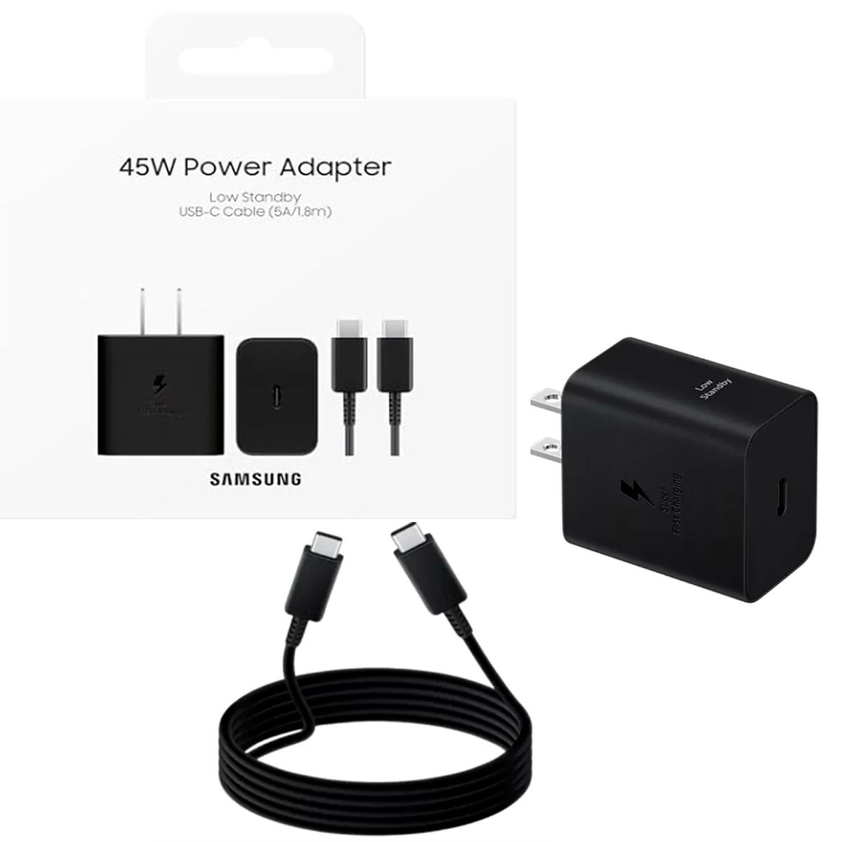 SAMSUNG - Cargador Samsung 45W GAN Cable 5A 180cm para S20 FE S21 FE