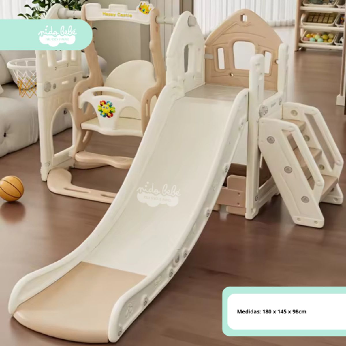 GENERICO - Tobogan para niños modelo castell beige