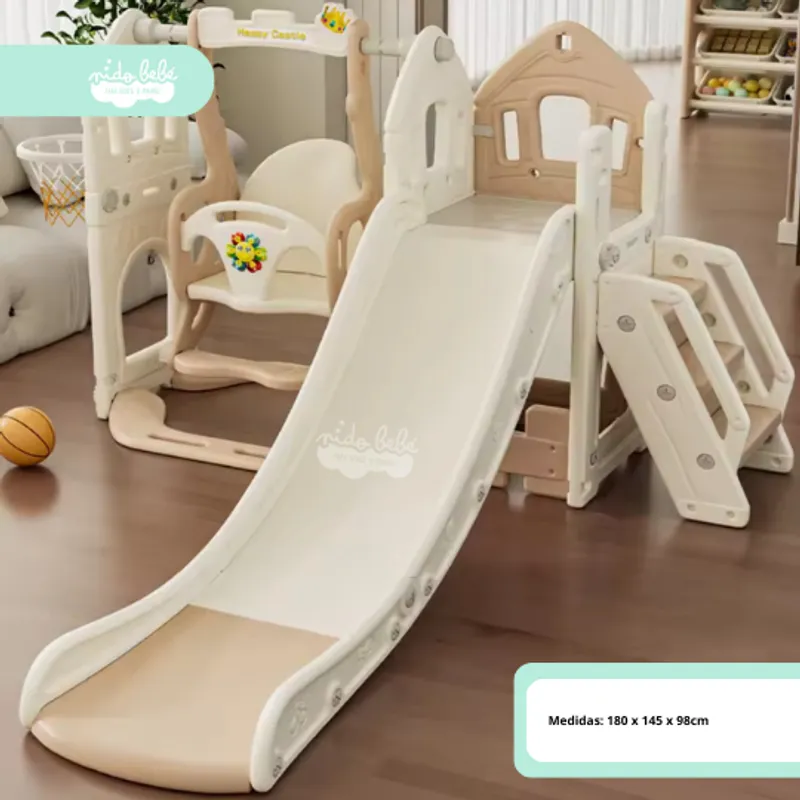 GENERICO - Tobogan para niños modelo castell beige