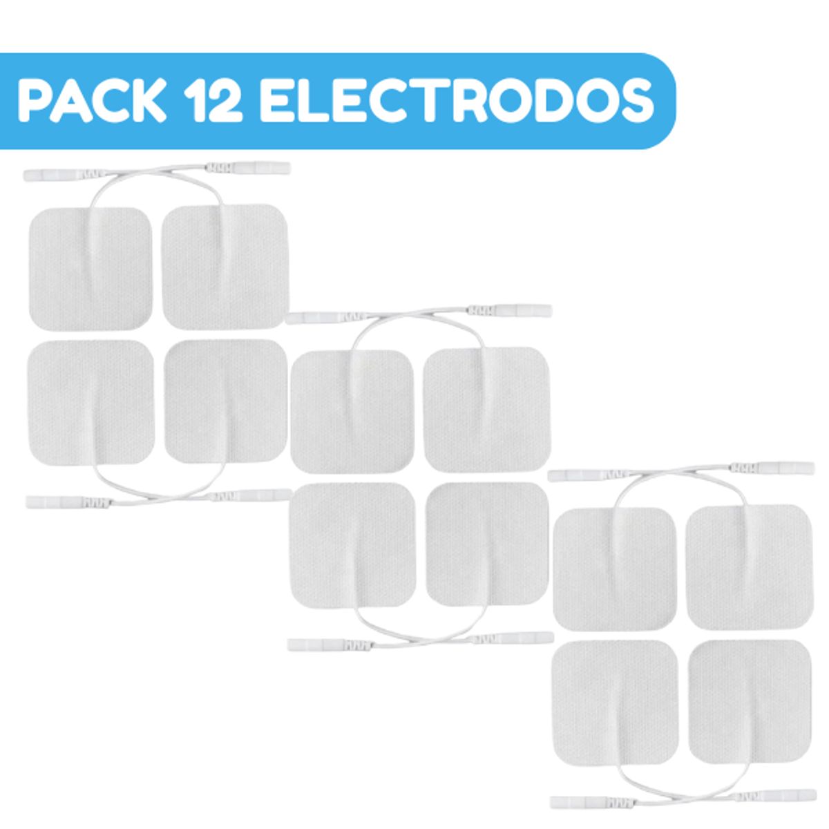 GENERICO - Pack de 12 Electrodos Premium de 5'' x 5'' compatible con TENS