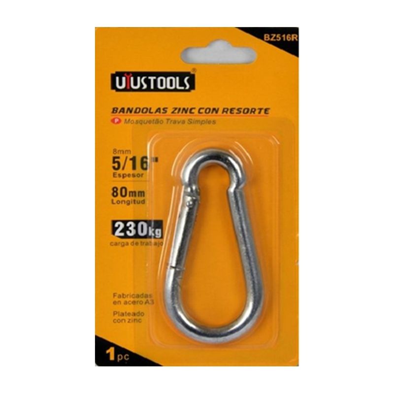 UYUSTOOLS - Mosquetón Bandola 8x80mm X 230kg UYU