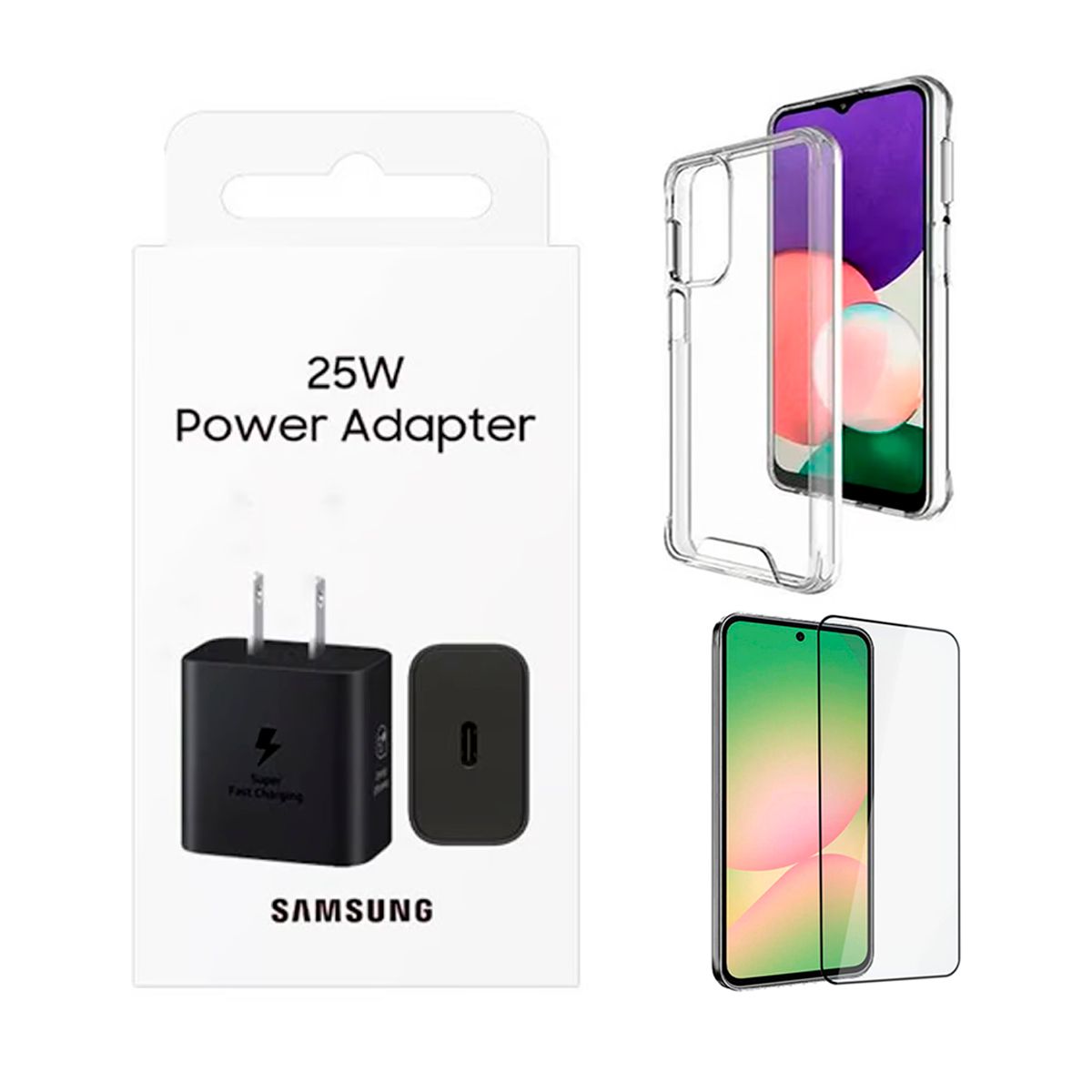 SAMSUNG - Kit Para Samsung A56 Adaptador 25w Gan + Case Y Funda