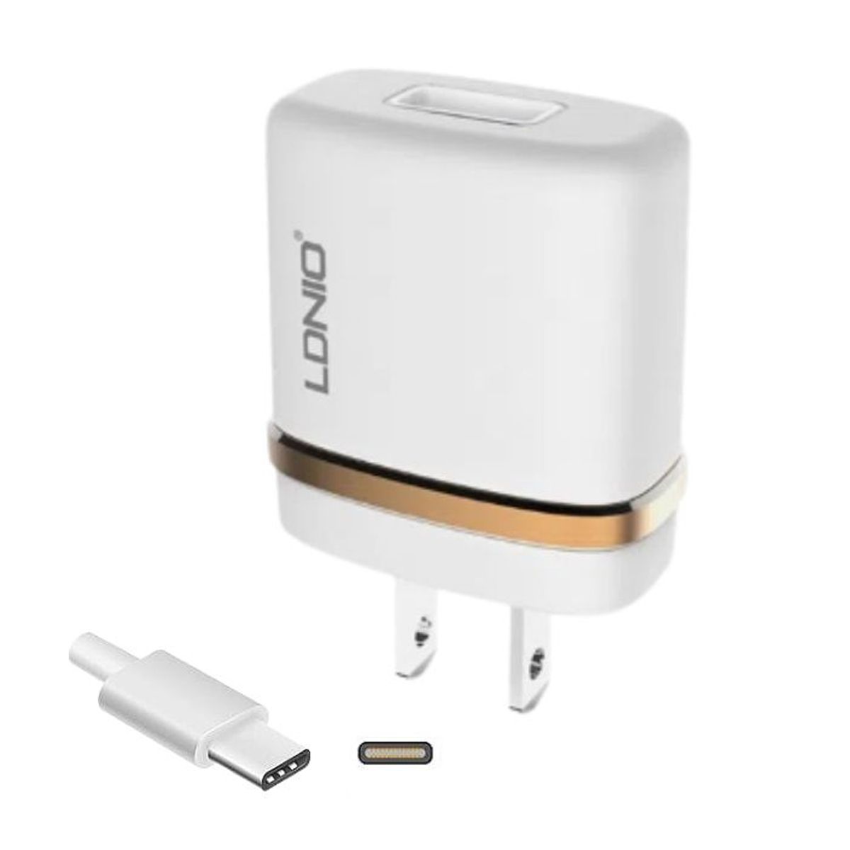 LDNIO - Cargador Ldnio DL AC50 Carga Rápida Cable Tipo-C