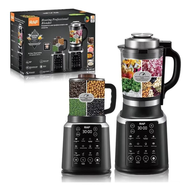 RAFF - LICUADORA 2 EN 1 INTELIGENTE RAF CON FUNCIÓN DE CALENTAMIENTO