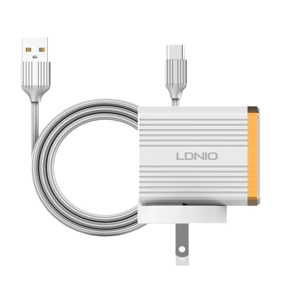 LDNIO - Cargador Ldnio A1302Q Carga Rapida con Cable Tipo-C Blanco