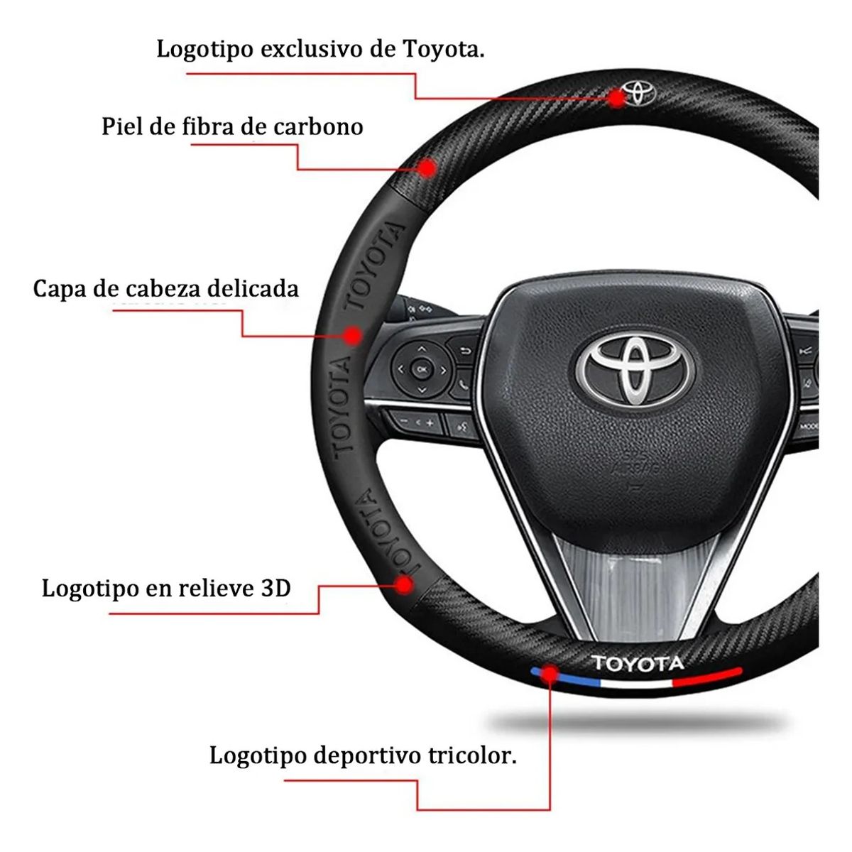 GENERICO - Funda Protector de Volante Toyota - Auto  Camioneta