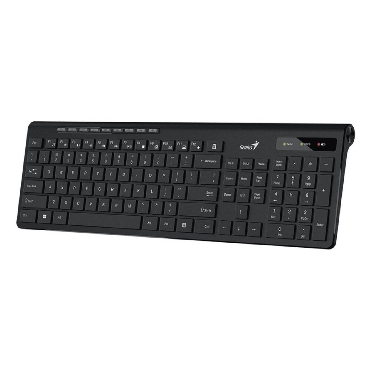 GENIUS - TECLADO GENIUS SLIMSTAR 7230 WIRELESS MULTIMEDIA SP BLACK