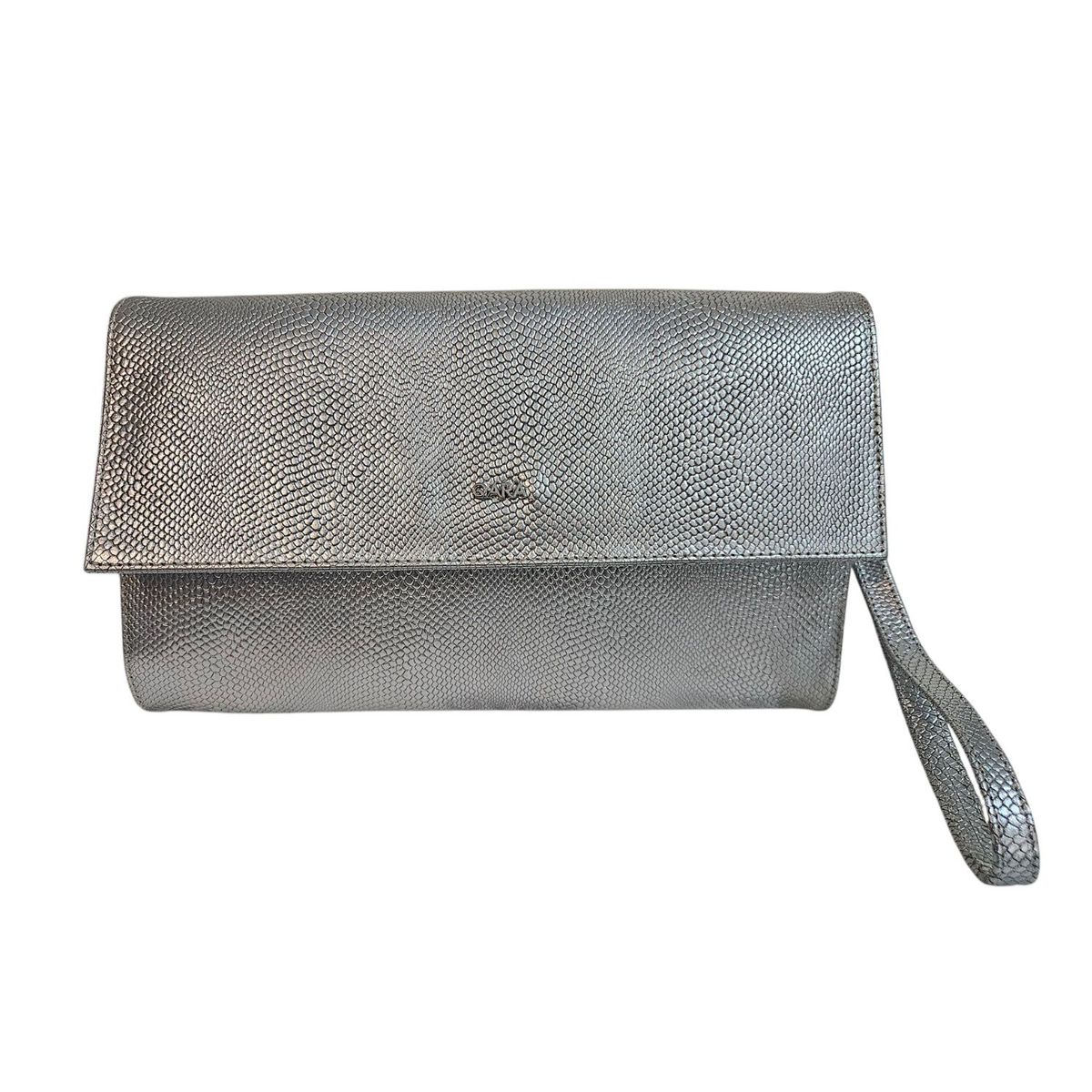 QARA - Clutch de Cuero genuino Grabado Ariana  Hecho en Perú