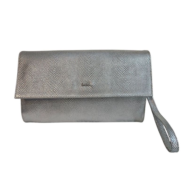 QARA - Clutch de Cuero genuino Grabado Ariana  Hecho en Perú