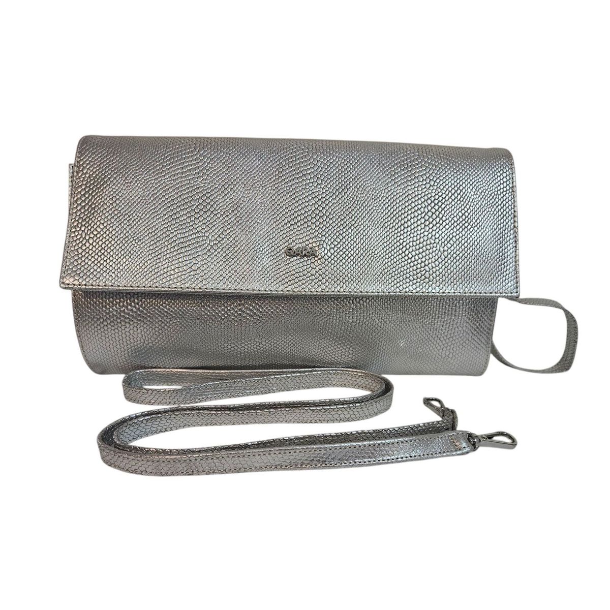 QARA - Clutch de Cuero genuino Grabado Ariana  Hecho en Perú