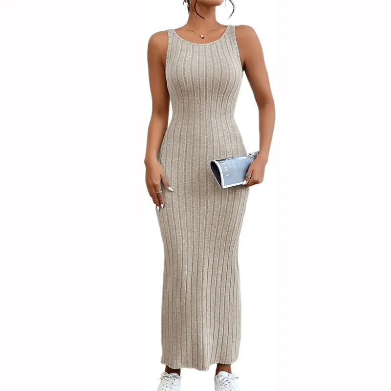 GENERICO - Vestido Hilo Americano Maxi Tirante 359G-23 Color Hueso