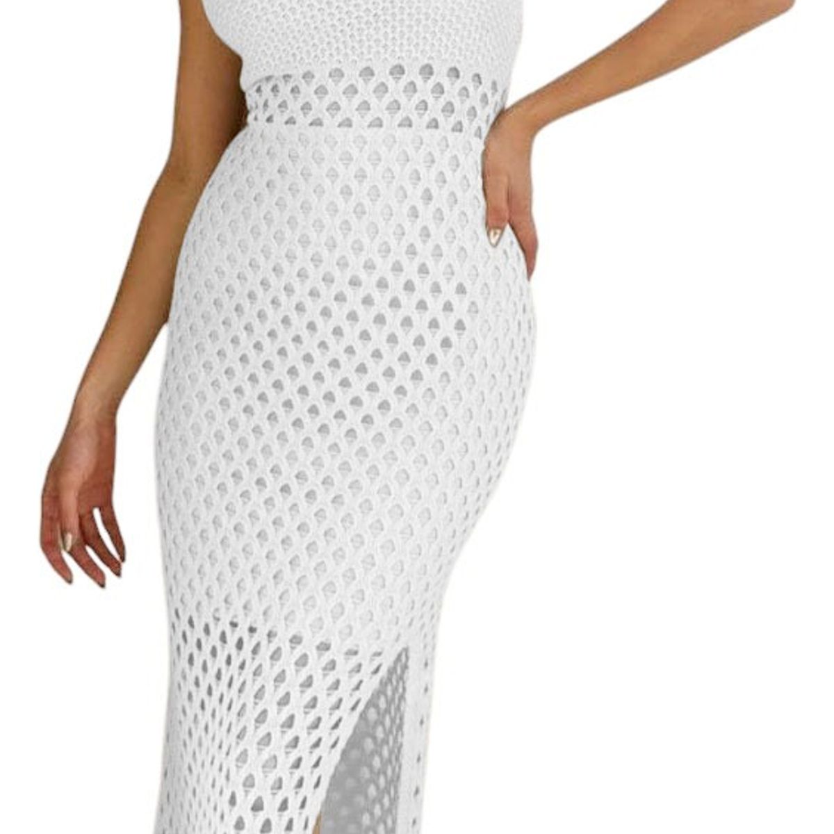 GENERICO - Vestido Hilo Trasluce Y Forro 359G-30 Color Blanco