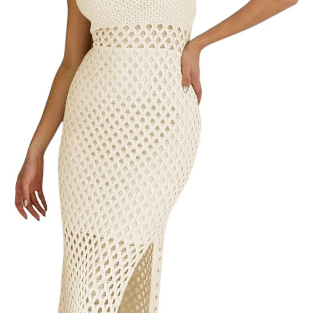 GENERICO - Vestido Hilo Trasluce Y Forro 359G-30 Color Perla