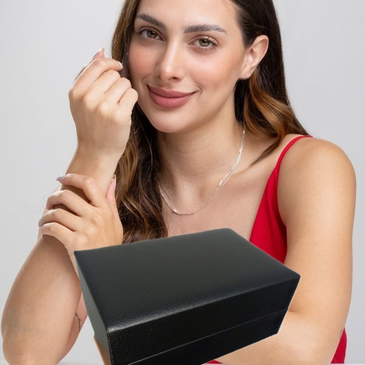 GENERICO - PACK SET DE 6 PIEZAS RELOJ ARETES PULSERA COLLAR ANILLO Y ESTUCHE