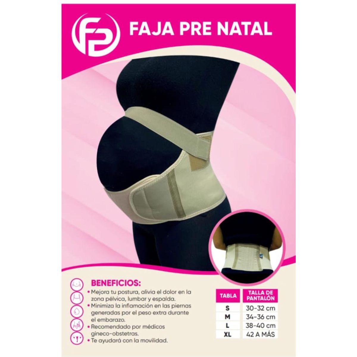 GENERICO - FAJA PRENATAL ANTIALERGICA TALLA XL