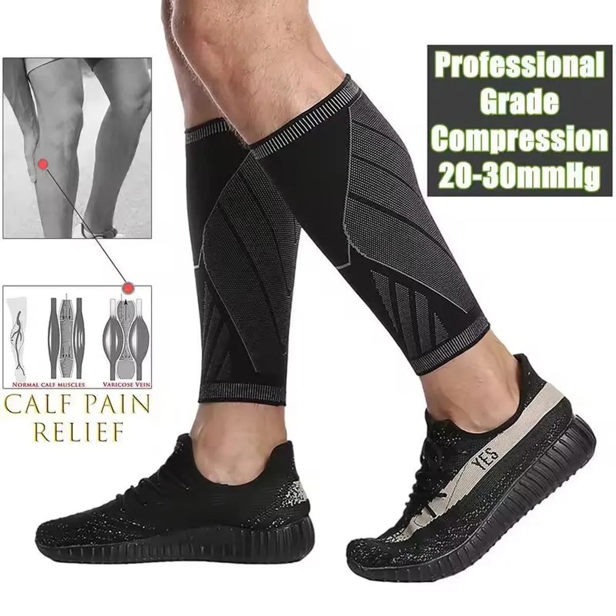 GENERICO - PAR DE PANTORRILLERAS DE COMPRESION