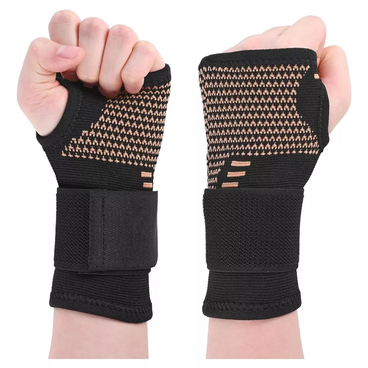 GENERICO - MUÑEQUERA DE COBRE COMPRESION CON PALMA