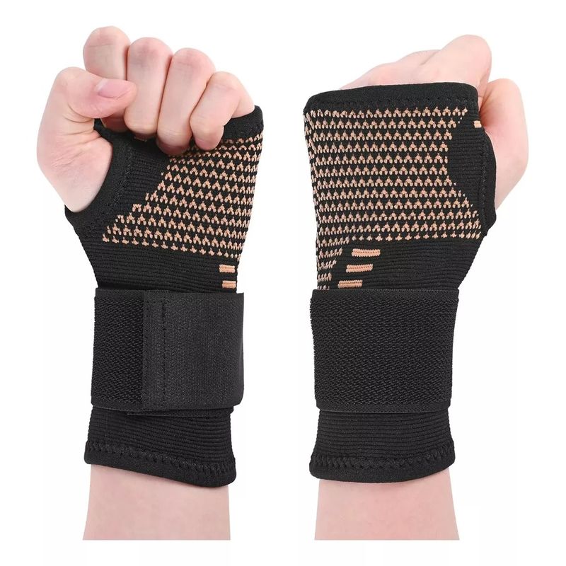 GENERICO - MUÑEQUERA DE COBRE COMPRESION CON PALMA