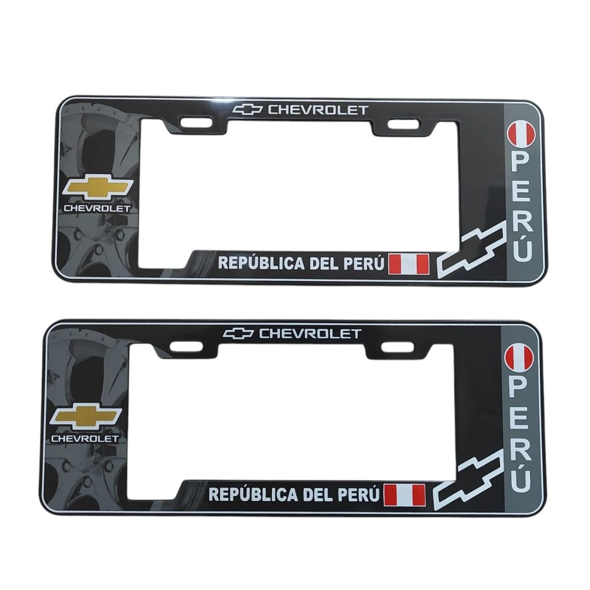 GENERICO - Porta Placa Modelo Europeo Perú Chevrolet Universal Negro