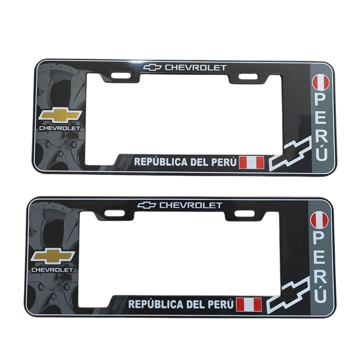 GENERICO - Porta Placa Modelo Europeo Perú Chevrolet Universal Negro