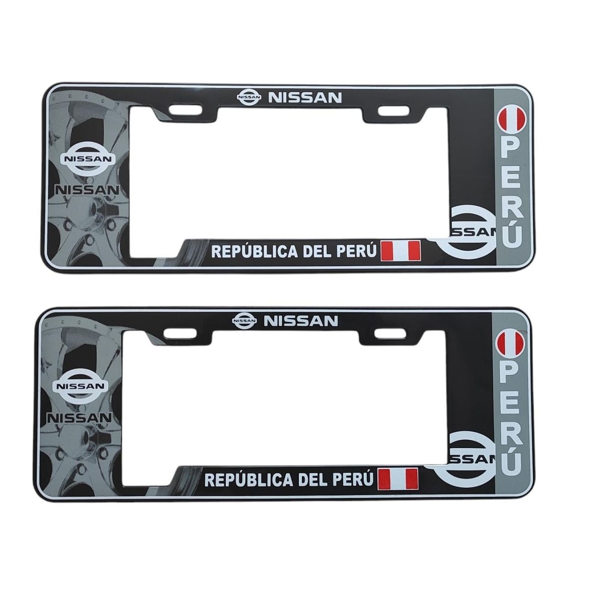 GENERICO - Porta Placa Modelo Europeo Perú Nissan Universal Negro