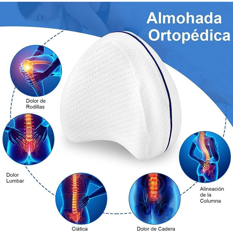 GENERICO - Almohada para piernas ergonómica viscoelástica