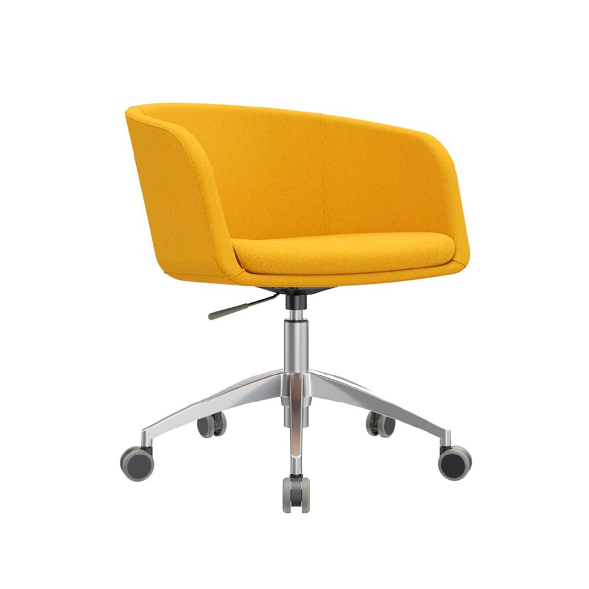 OFIDEAS - Poltrona Giratoria Boom Mostaza Acolchada Ofideas