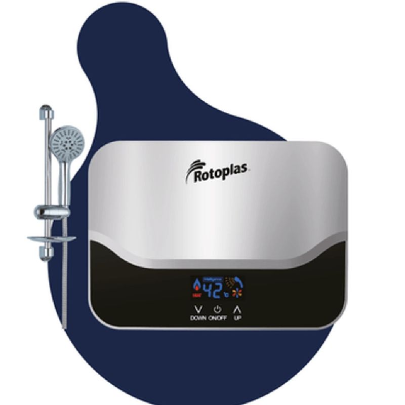 ROTOPLAS - Calentador de Agua Instantáneo Prisma con Pantalla Digital -310956